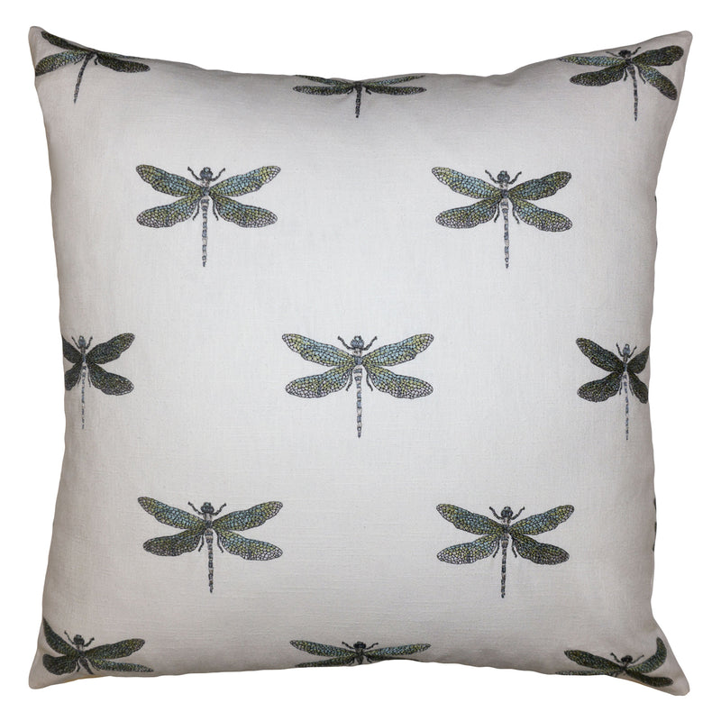 Square Feathers Dragonfly Throw Pillow