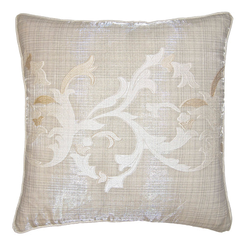 Square Feathers Driftwood Ivy Throw Pillow