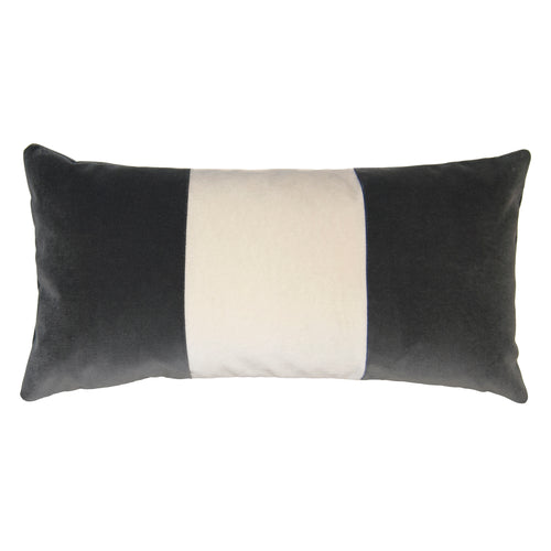 Square Feathers Dusk Snow Band Throw Pillow