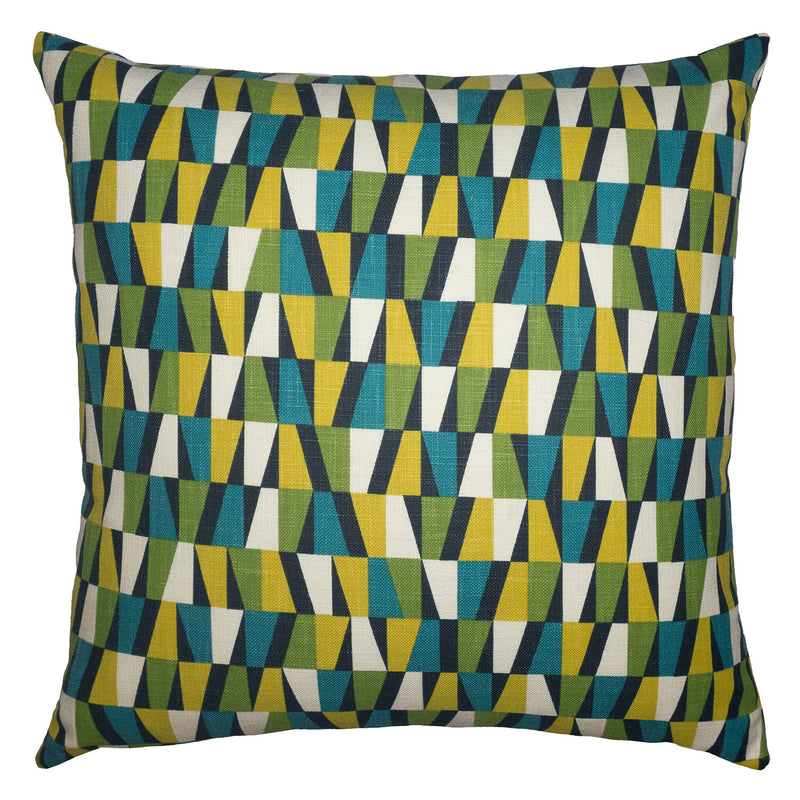 Square Feathers Dutch Geo Throw Pillow