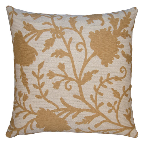 Square Feathers Dynasty Floral Throw Pillow