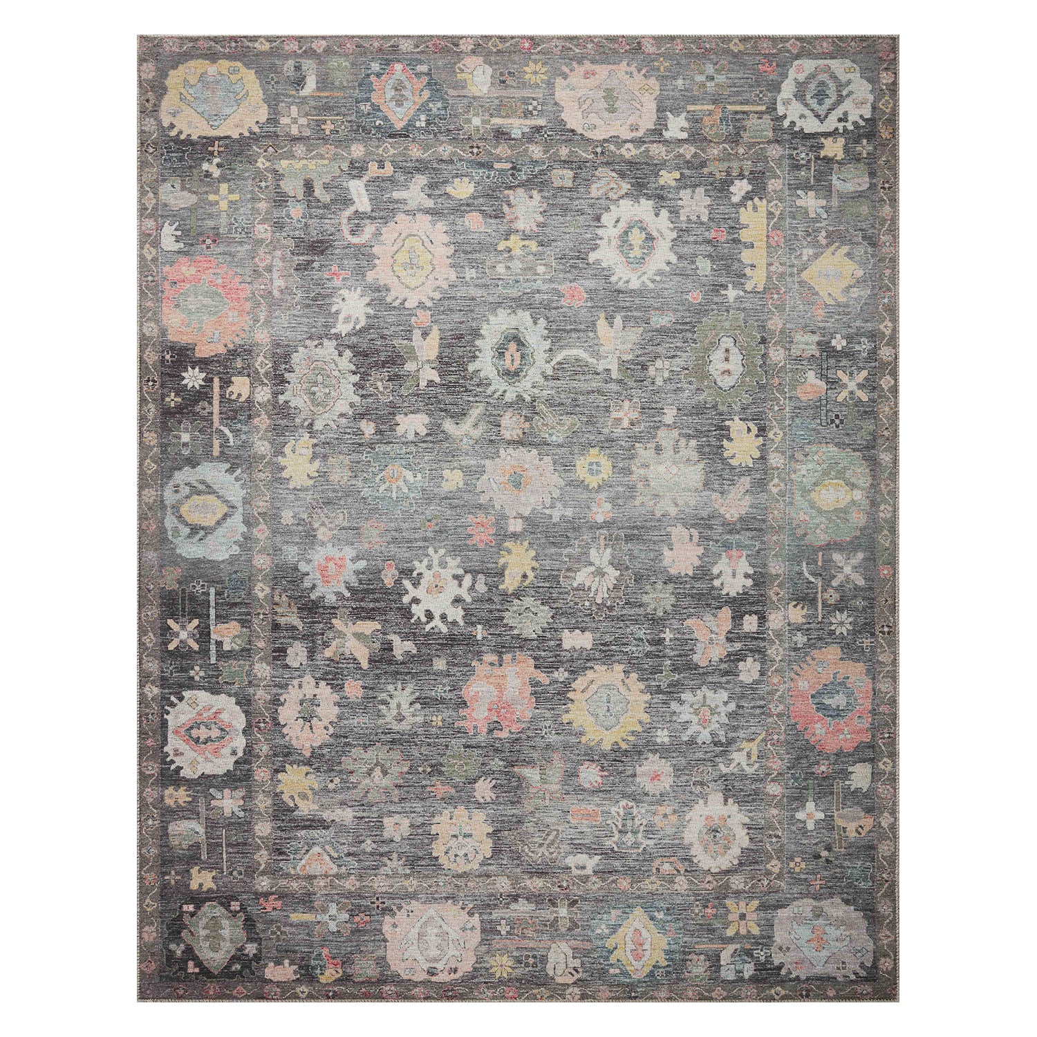 Loloi Elysium Charcoal/Multi Power Loomed Rug