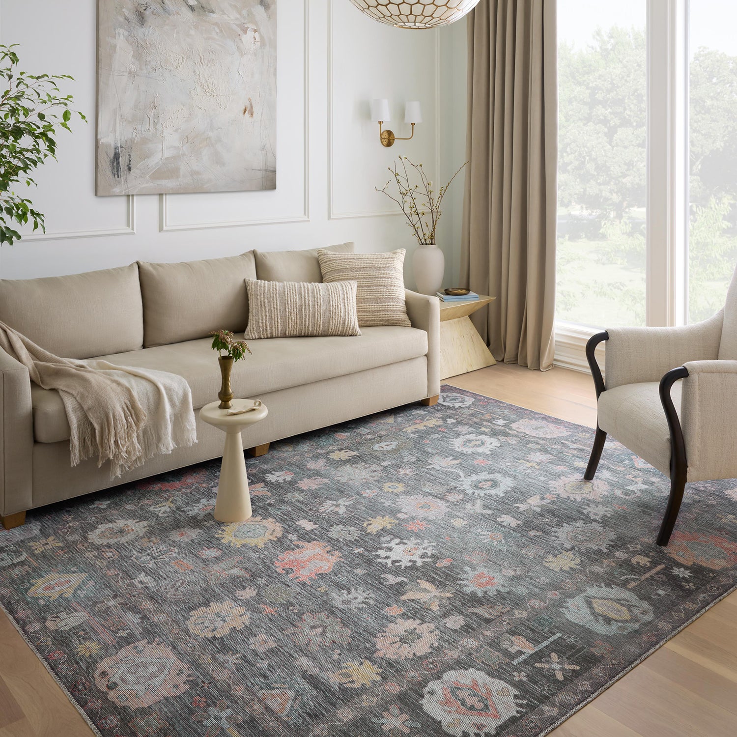 Loloi Elysium Charcoal/Multi Power Loomed Rug