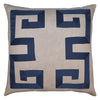 Square Feathers Empire Linen Ribbon Throw Pillow