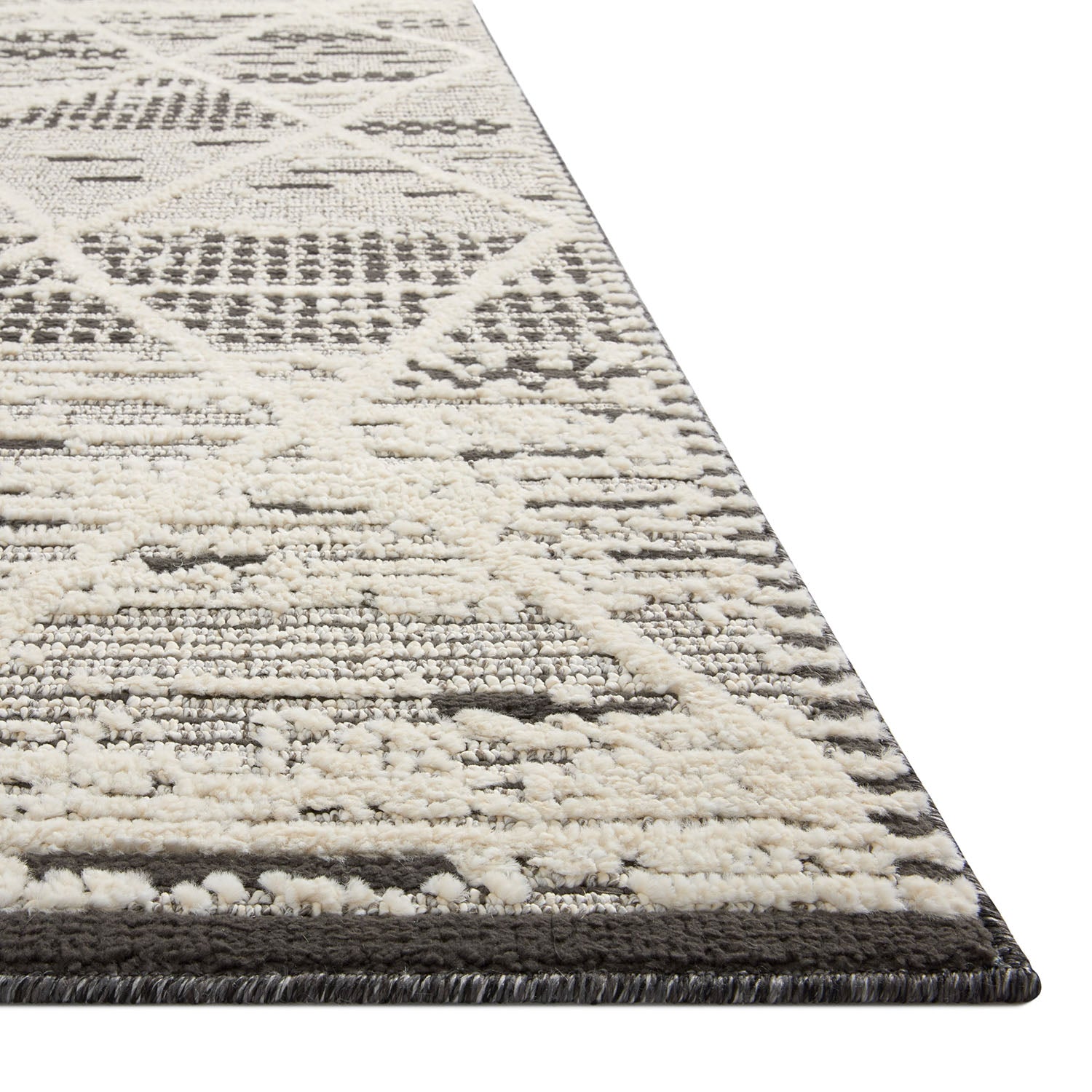 Loloi Fabian Charcoal/Ivory Power Loomed Rug