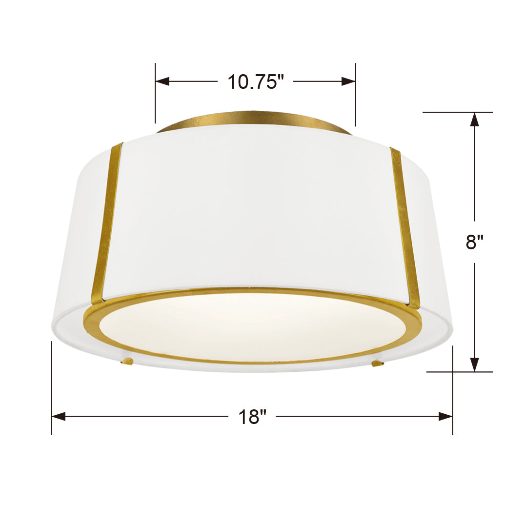 Crystorama Fulton 3-Light Flush Ceiling Mount
