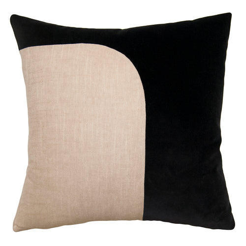 Square Feathers Felix Black Driftwood Throw Pillow