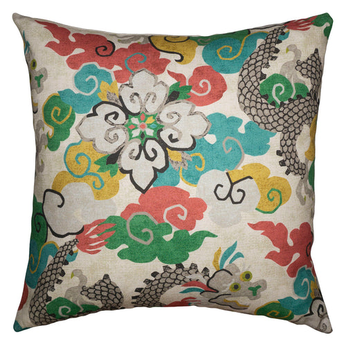 Square Feathers Festival Throw Pillow