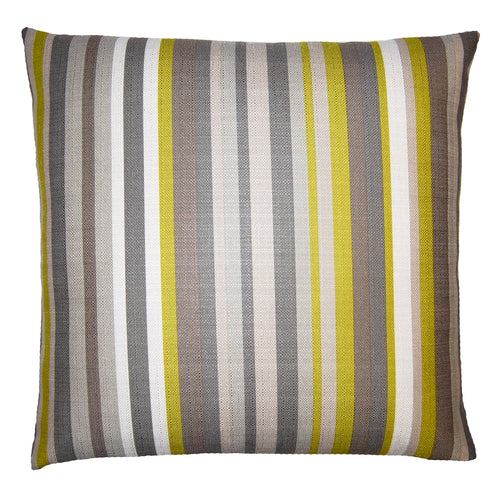 Square Feathers Flint Stripes Throw Pillow