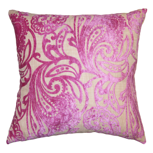 Square Feathers Francesca Paisley Throw Pillow