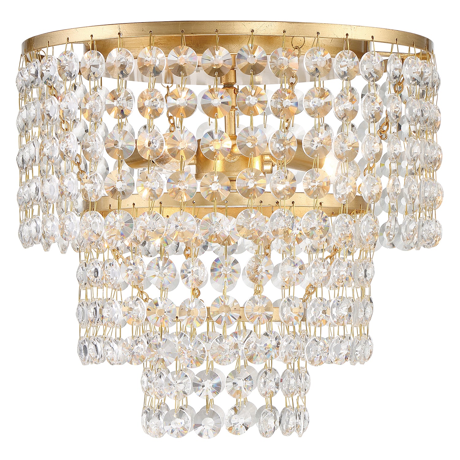 Crystorama Gabrielle 3-Light Flush Ceiling Mount