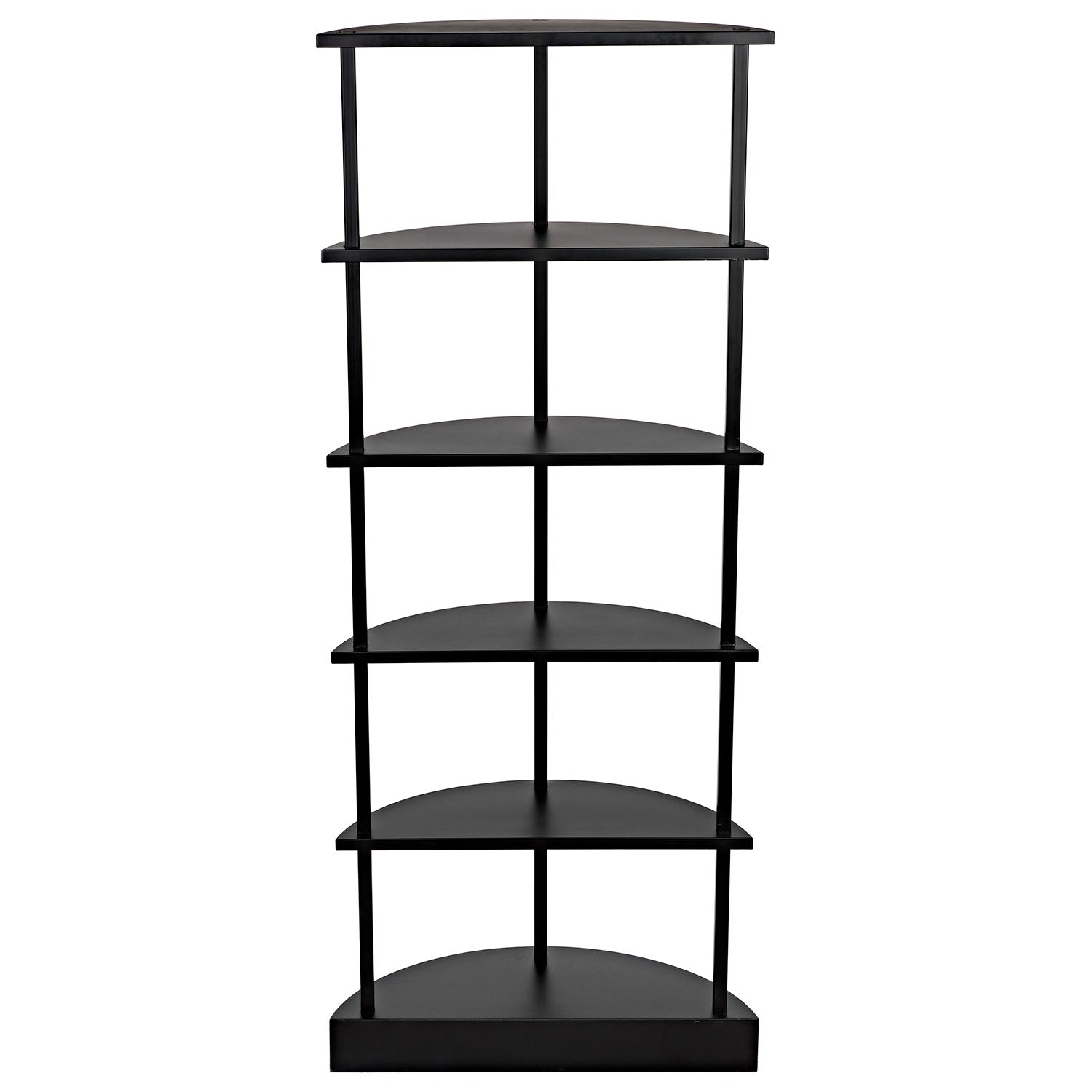 Noir Spago Metal Bookcase