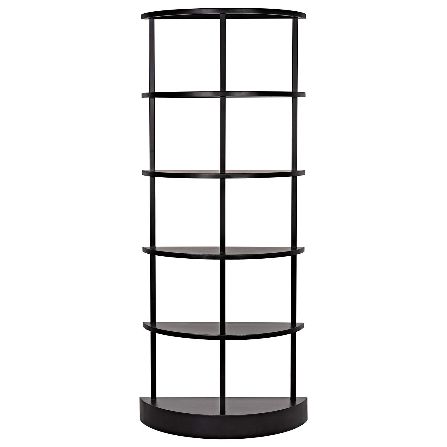 Noir Spago Metal Bookcase