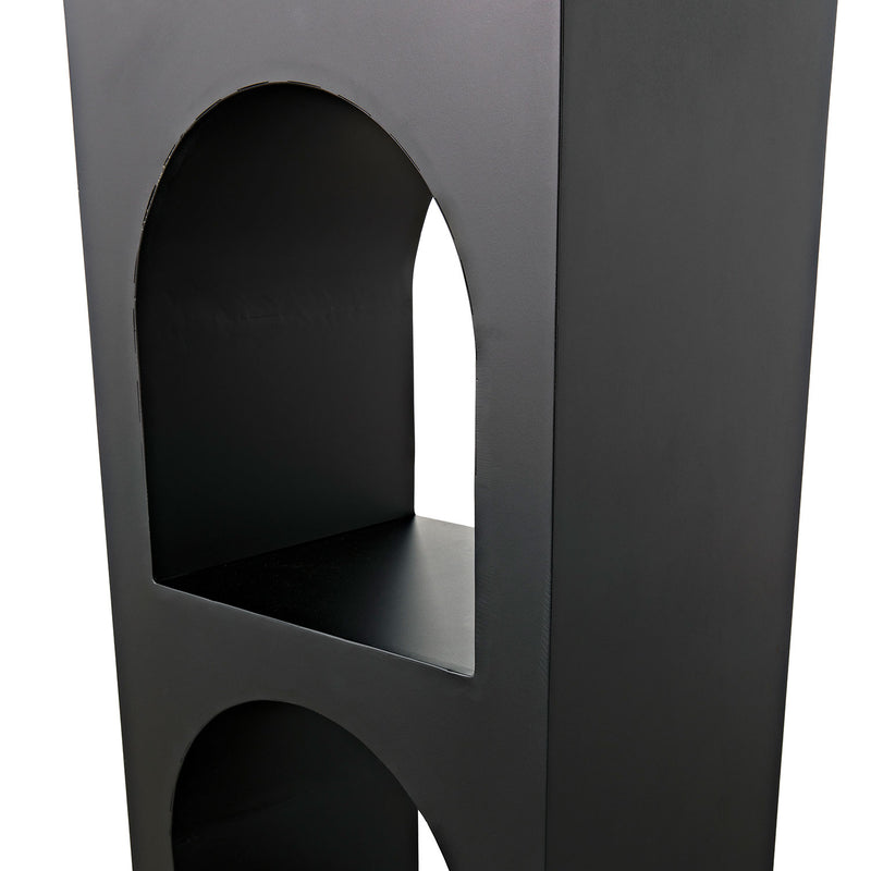 Noir Aqueduct C Metal Bookcase