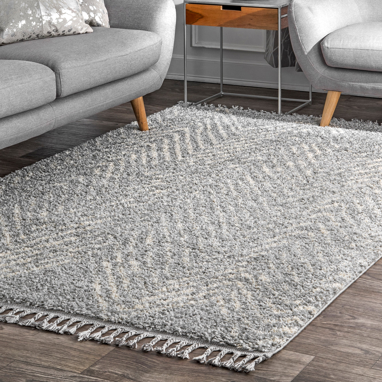 Rye Chevron Machine Made Rug