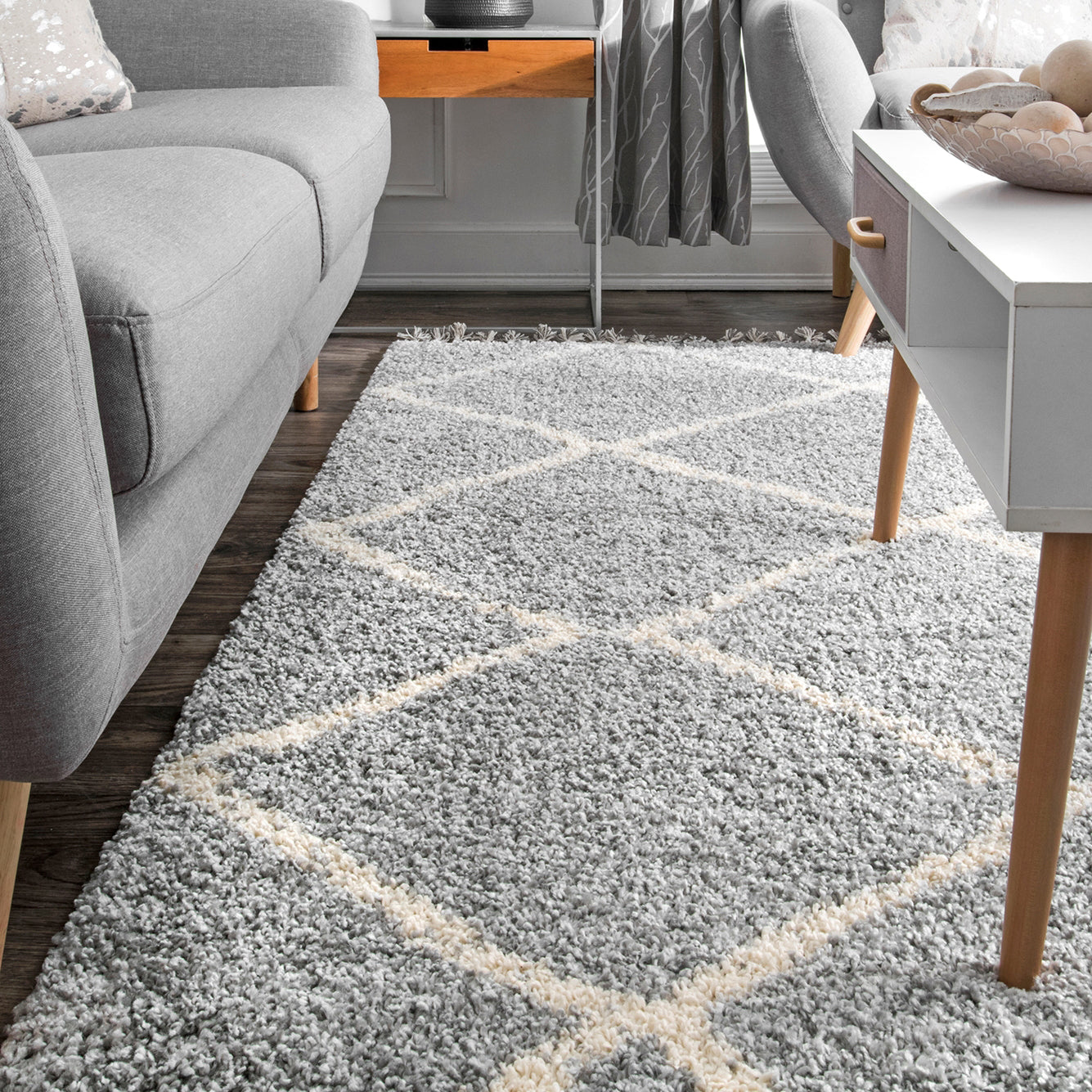 Rye Lattice Machine Made Rug