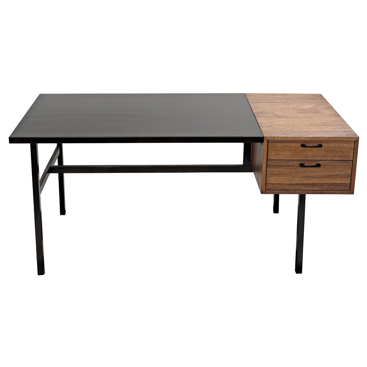 Noir Algeron Desk With Black Metal