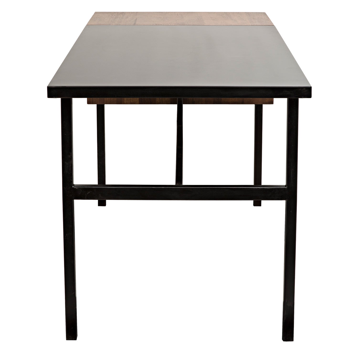 Noir Algeron Desk With Black Metal