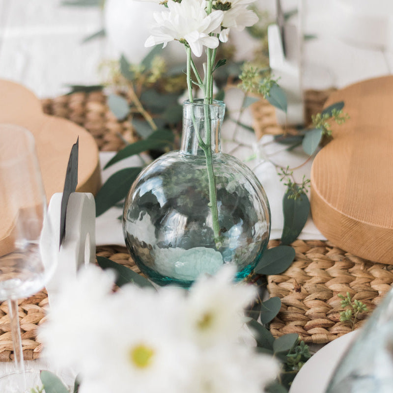 Etu Home Clear Sphere Bud Vase Set of 2