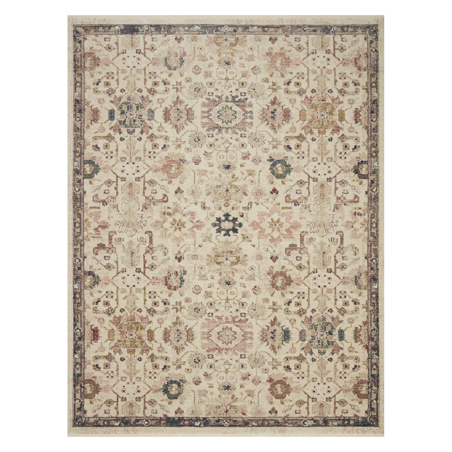 Loloi Giada Ivory/Multi Power Loomed Rug