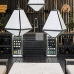 Brian Patrick Flynn For Crystorama Glacier White Glass Outdoor Chandelier