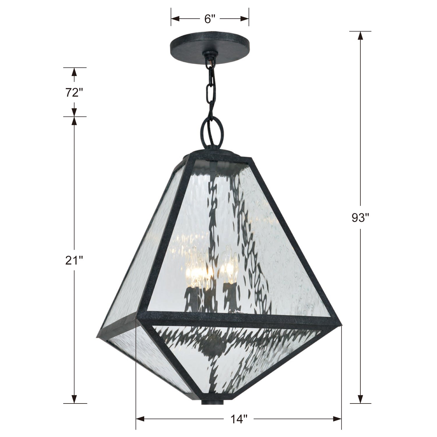 Brian Patrick Flynn For Crystorama Glacier Water Glass Outdoor Chandelier