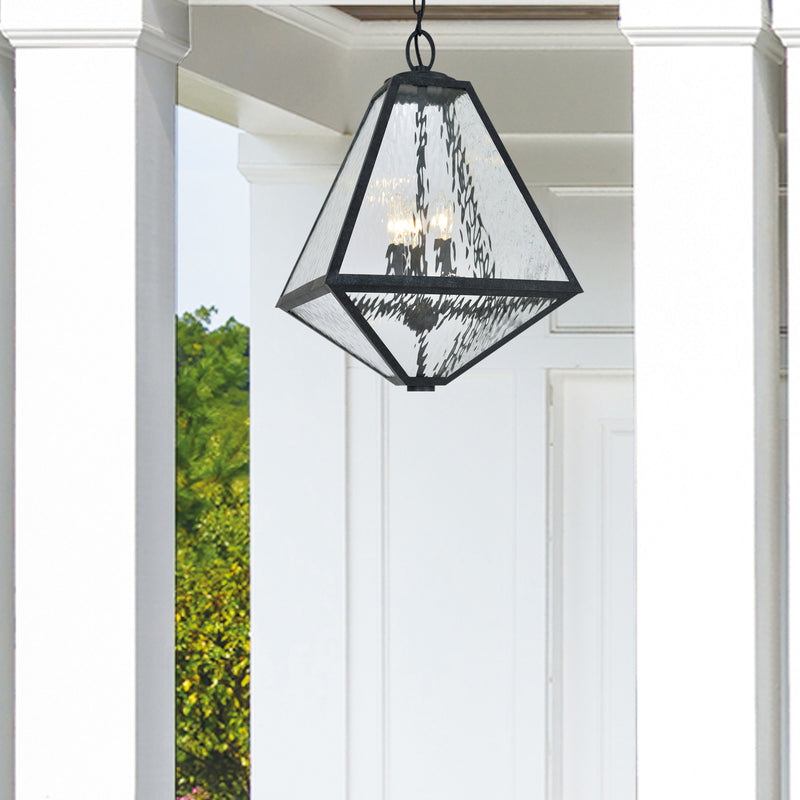 Brian Patrick Flynn For Crystorama Glacier Water Glass Outdoor Chandelier