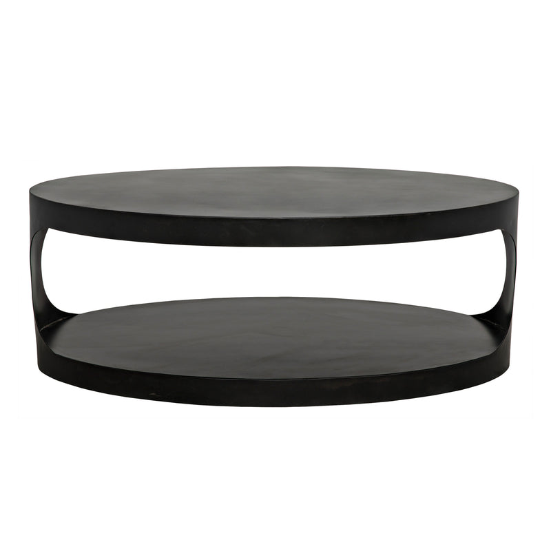 Noir Eclipse Oval Coffee Table