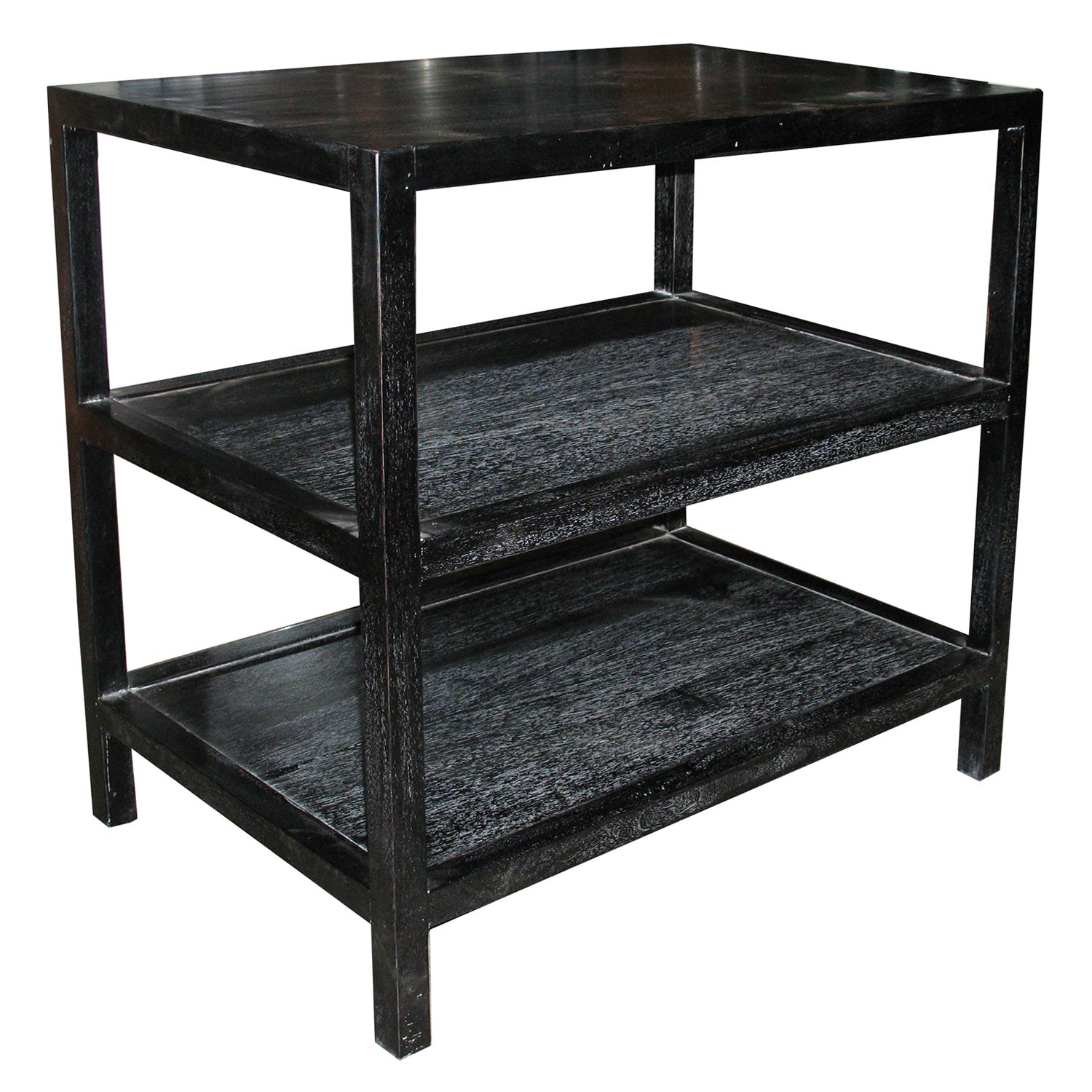 Noir 2 Shelf Side Table Set of 2