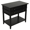 Noir Colonial 2 Drawer Side Table