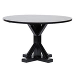 Noir Criss Cross Round Dining Table