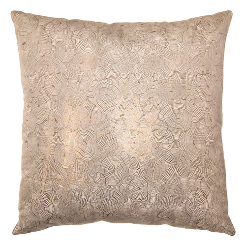 Square Feathers Gold Grain Throw Pillow