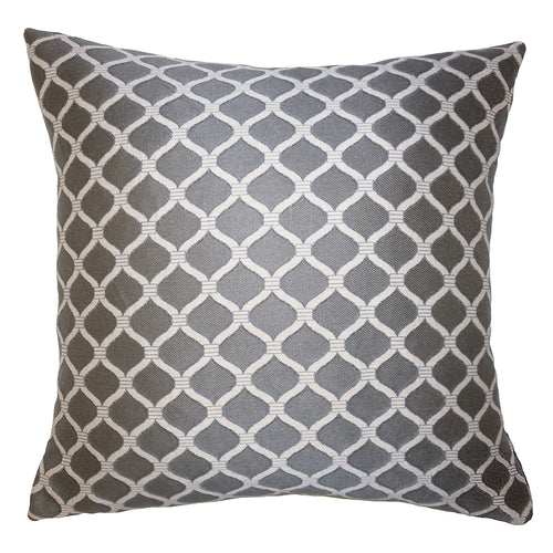 Square Feathers Gray Chain Throw Pillow