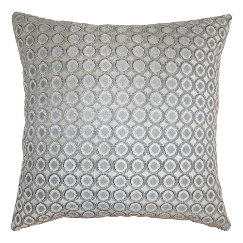Square Feathers Gray Dots Throw Pillow