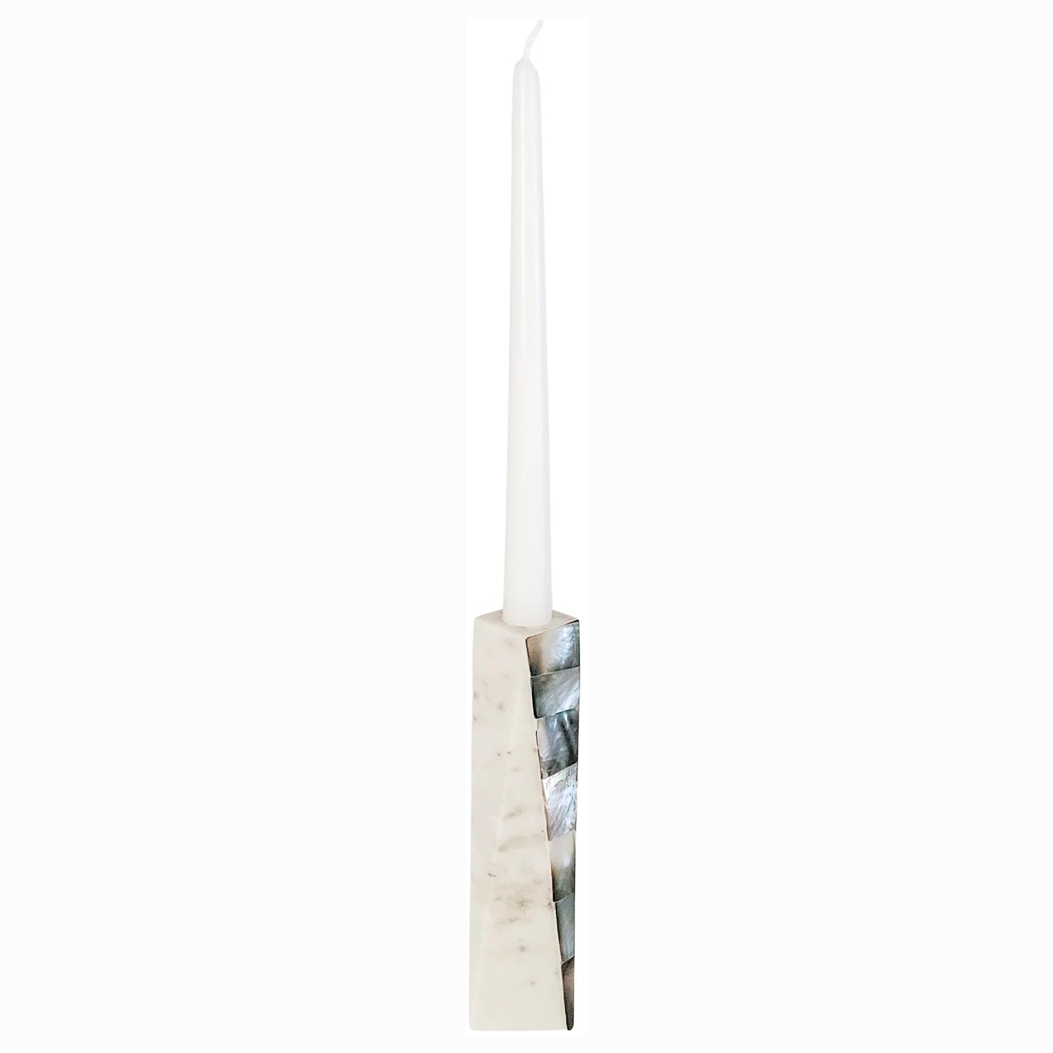 Anaya Mother of Pearl Marble Candle Holder