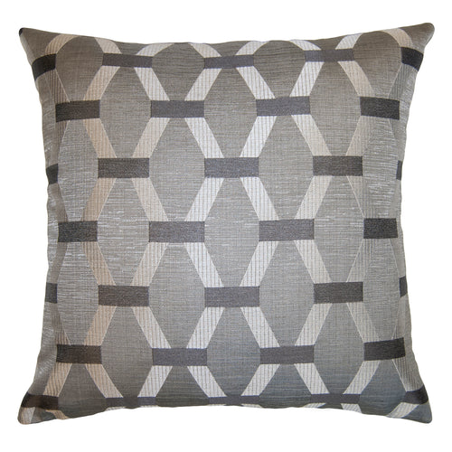 Square Feathers Graystone Metric Throw Pillow