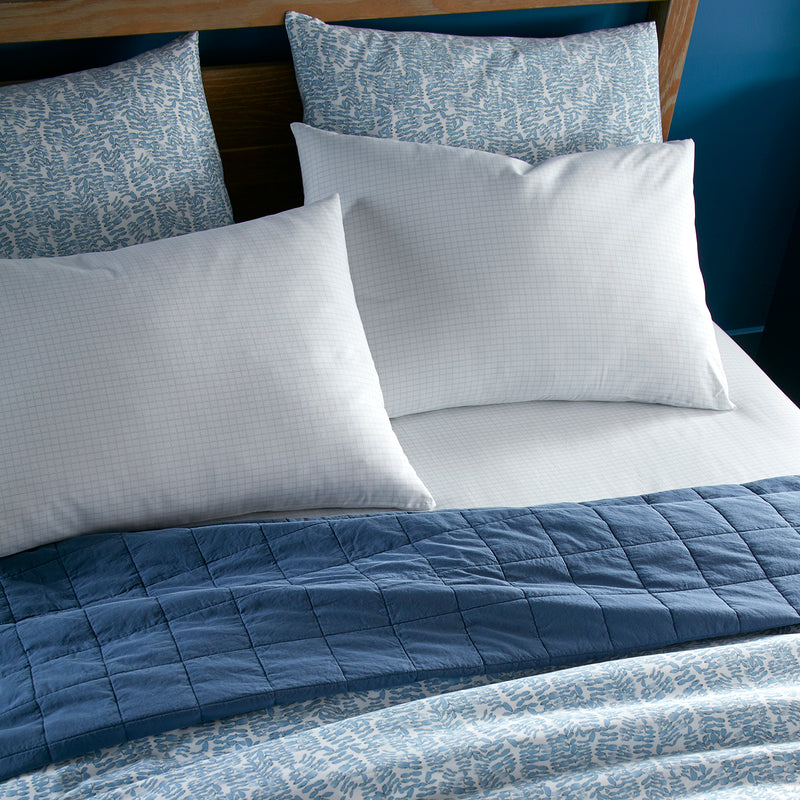 Peacock Alley 4 Square Quilted Coverlet Paynes Gray