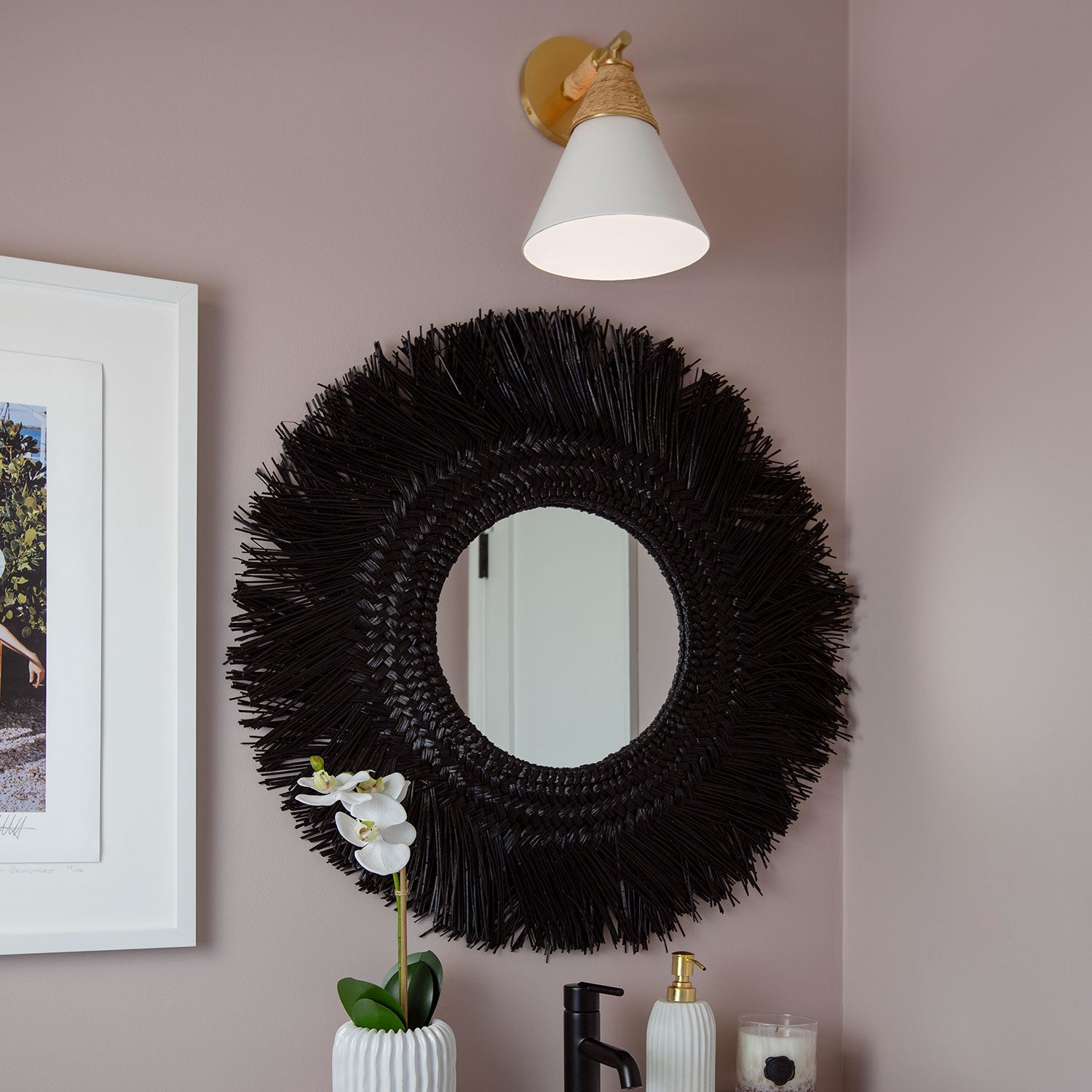 Megan Molten x Mitzi Mica Wall Sconce with Cone Shade