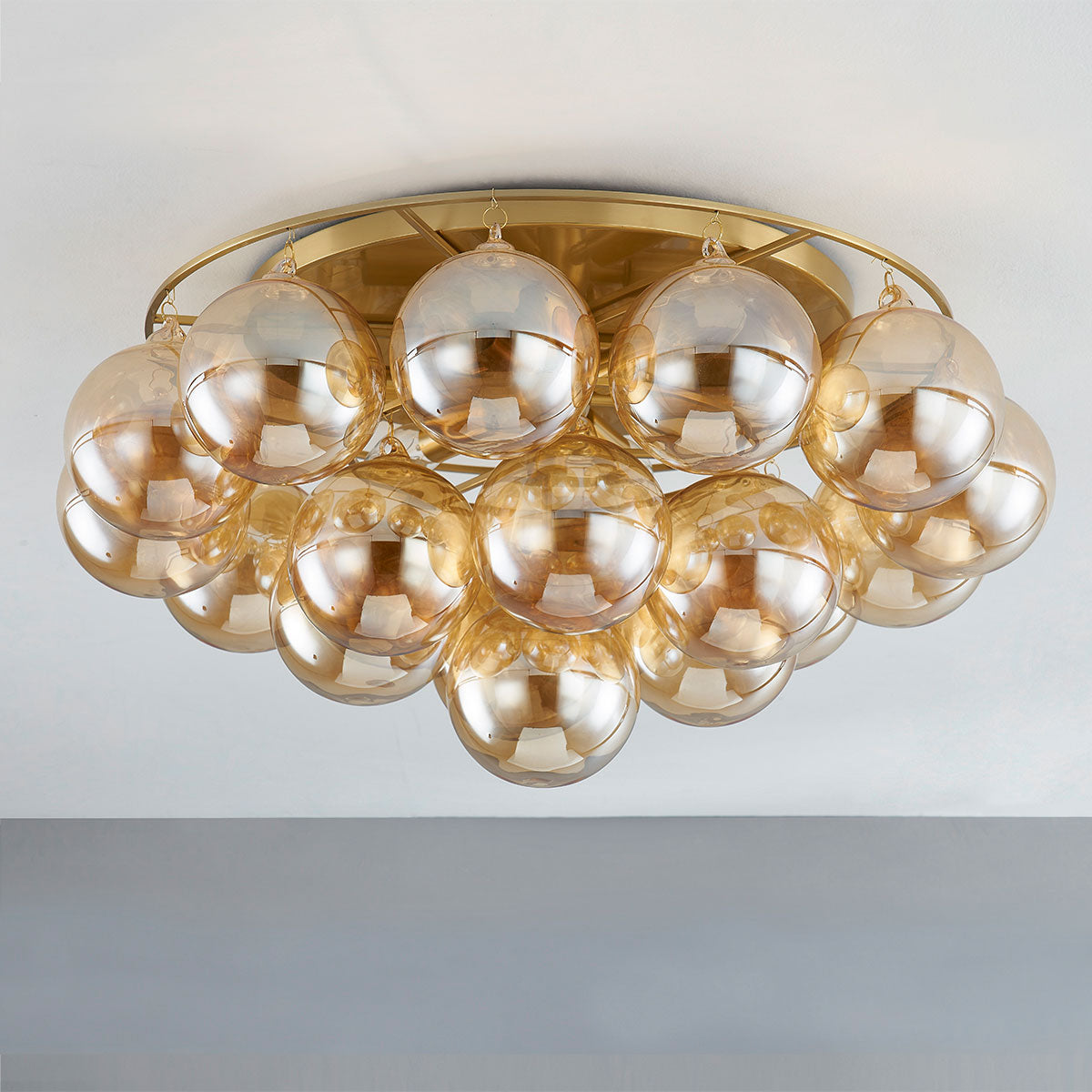 Megan Molten x Mitzi Mimi Flush Brass Ceiling Mount