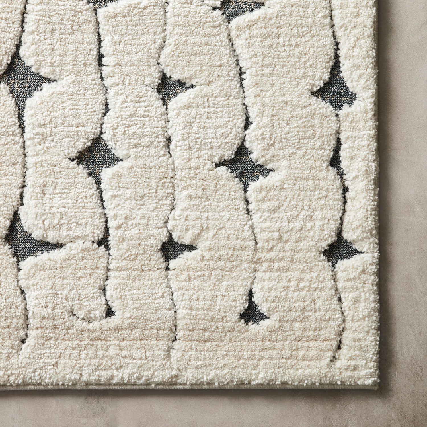 Loloi Hagen White/Navy Power Loomed Rug