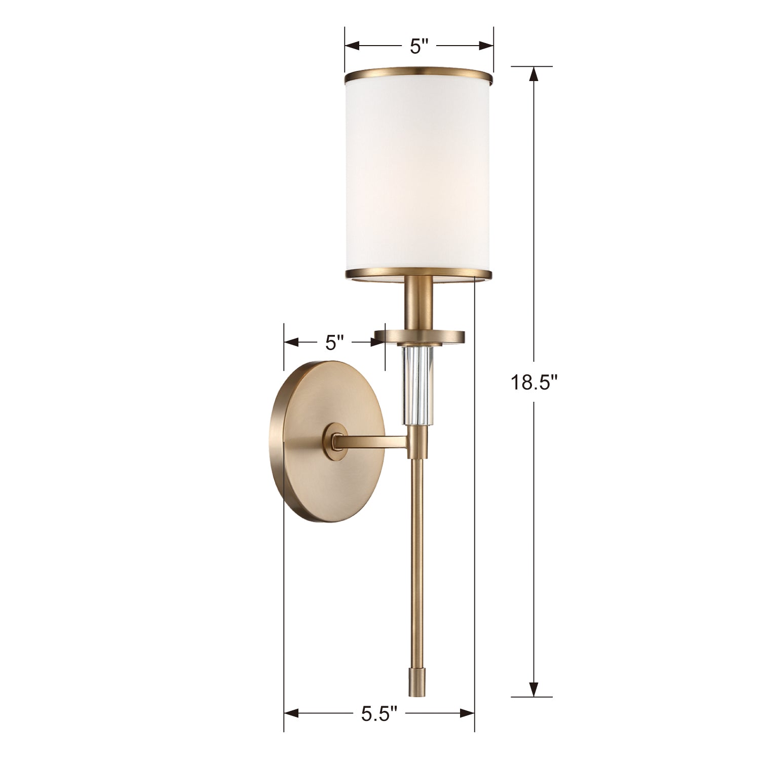Crystorama Hatfield 1-Light Wall Sconce
