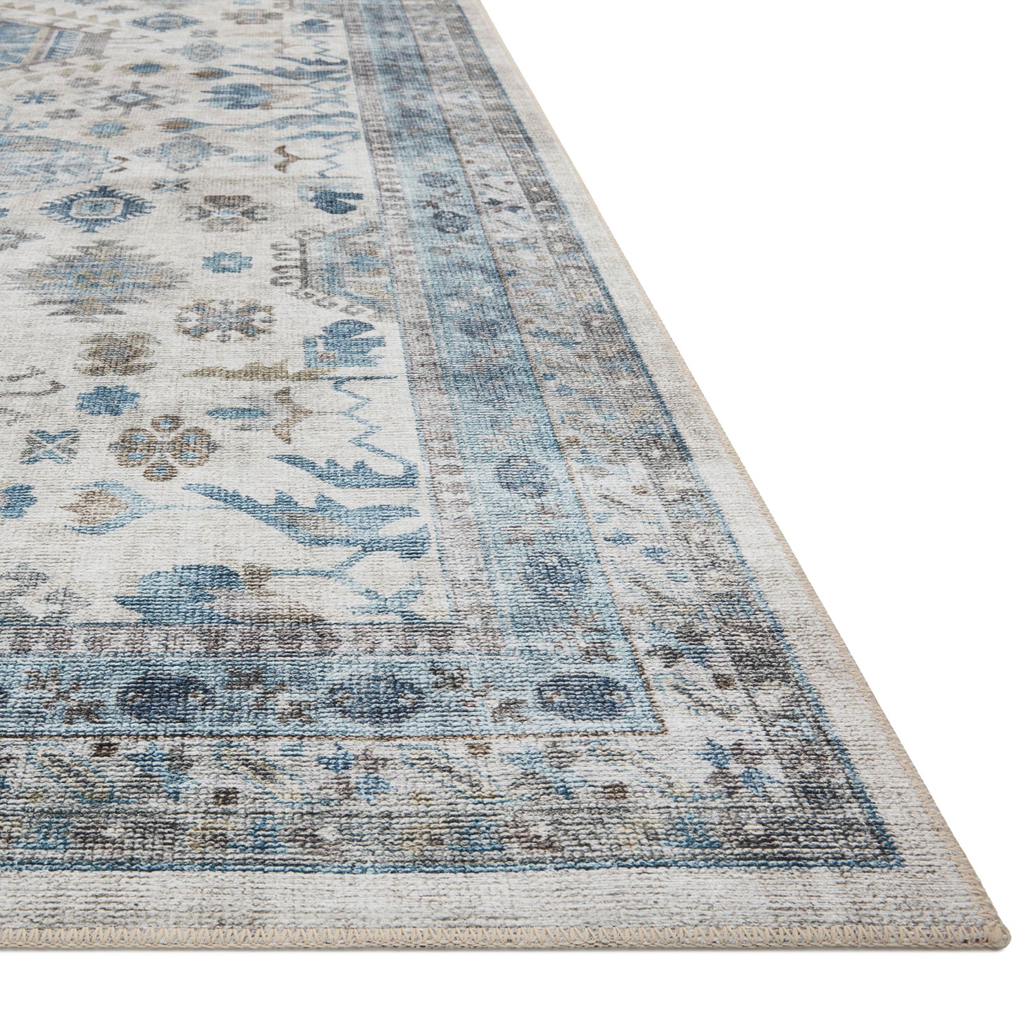 Loloi Heidi Ivory/Ocean Power Loomed Rug
