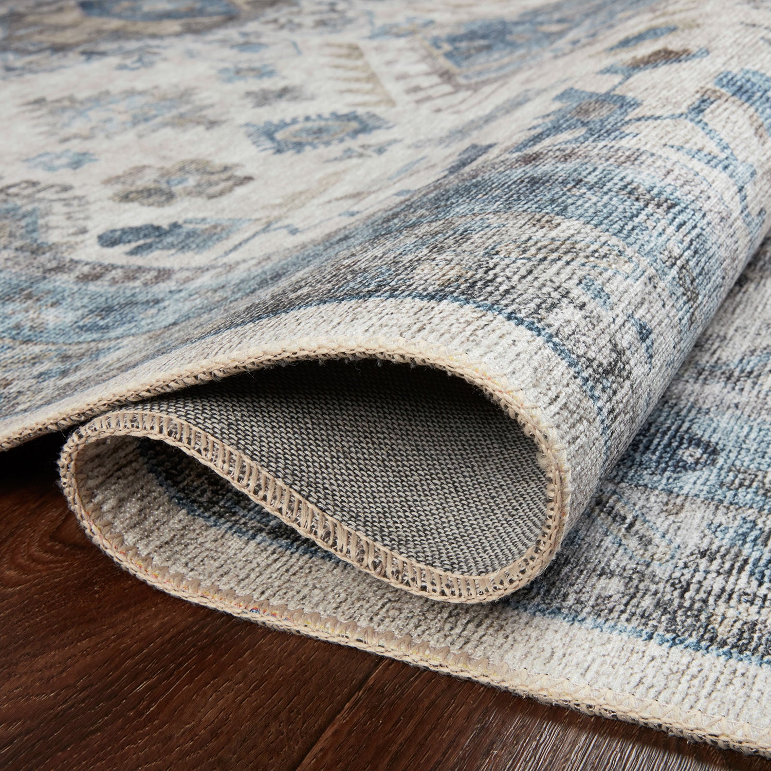 Loloi Heidi Ivory/Ocean Power Loomed Rug