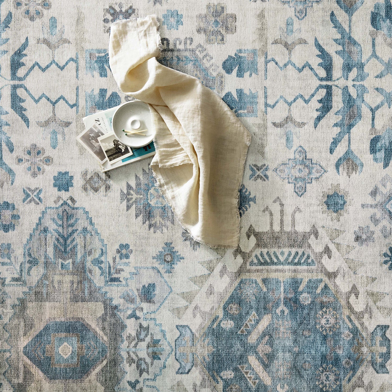 Loloi Heidi Ivory/Ocean Power Loomed Rug