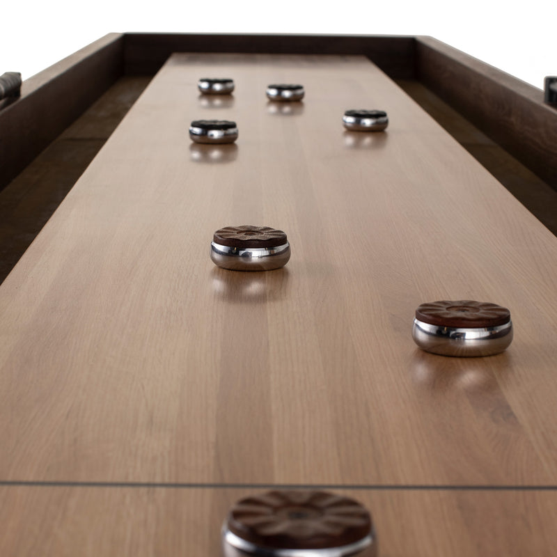 Shuffleboard Smoked Oak Gaming Table