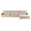 Anders Velour Sectional Sofa with Chaise