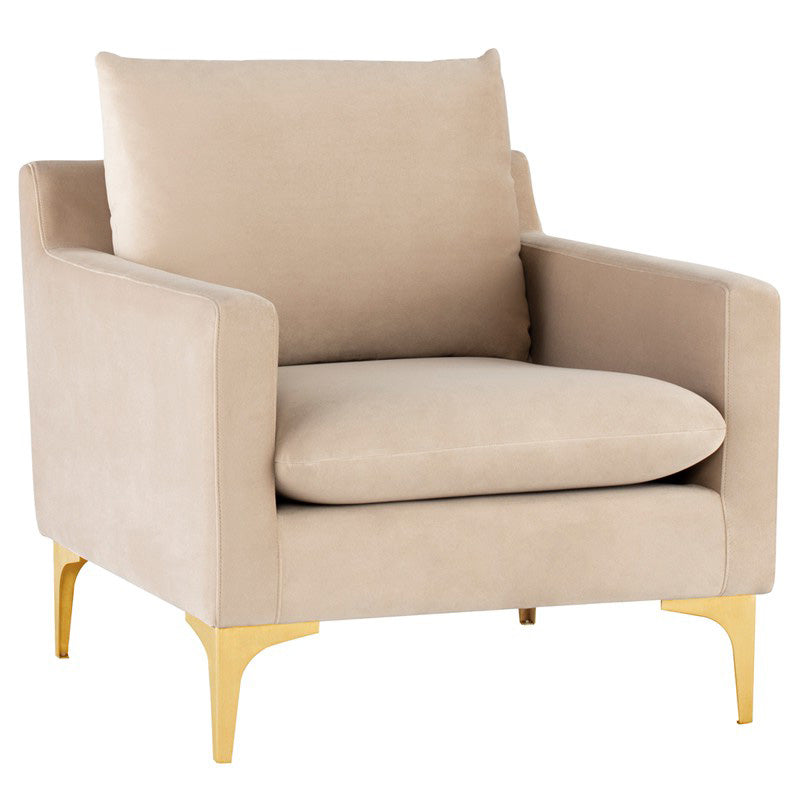 Anders Velour Occasional Chair Paynes Gray