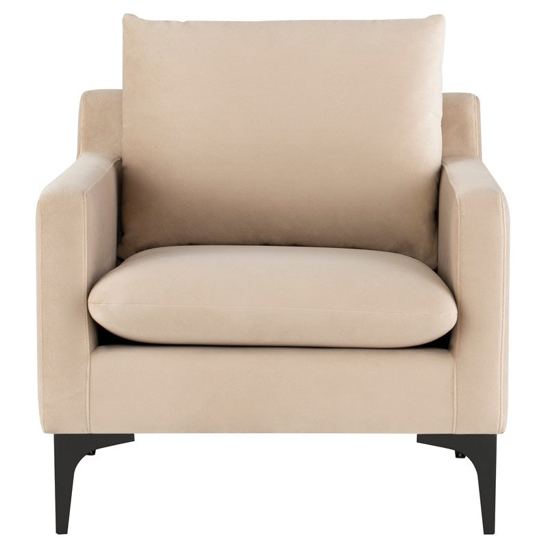 Anders Velour Occasional Chair Paynes Gray