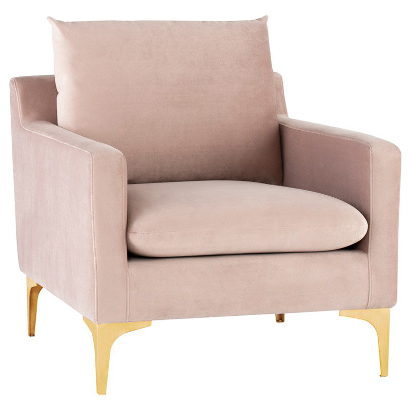 Anders Velour Occasional Chair Paynes Gray