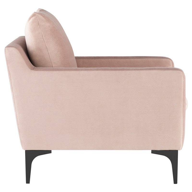 Anders Velour Occasional Chair Paynes Gray